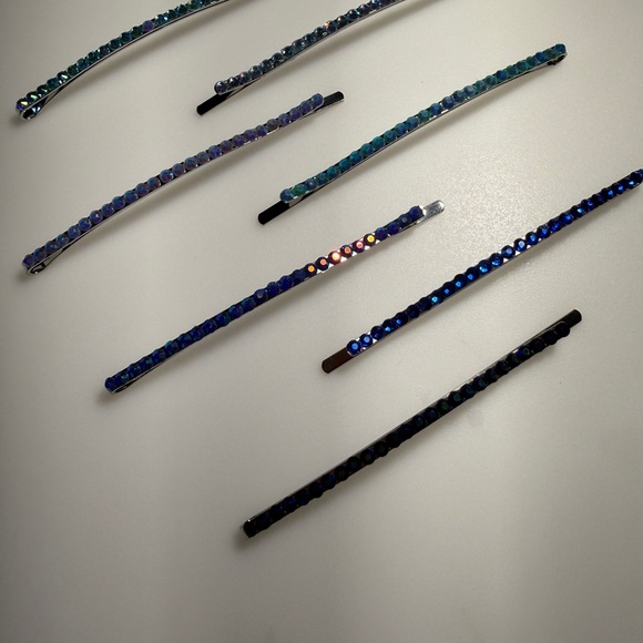 Colorful Rhinestone Hair Clips Set - Picture 5 of 5